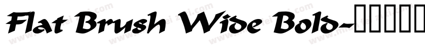 Flat Brush Wide Bold字体转换